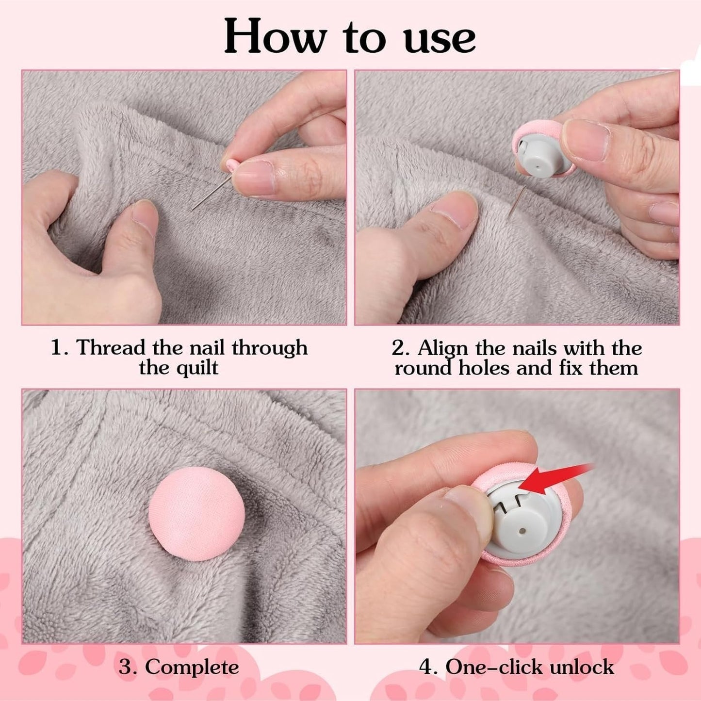 BedSheet Fixer Pins – Anti-Slip Quilt Holder pis