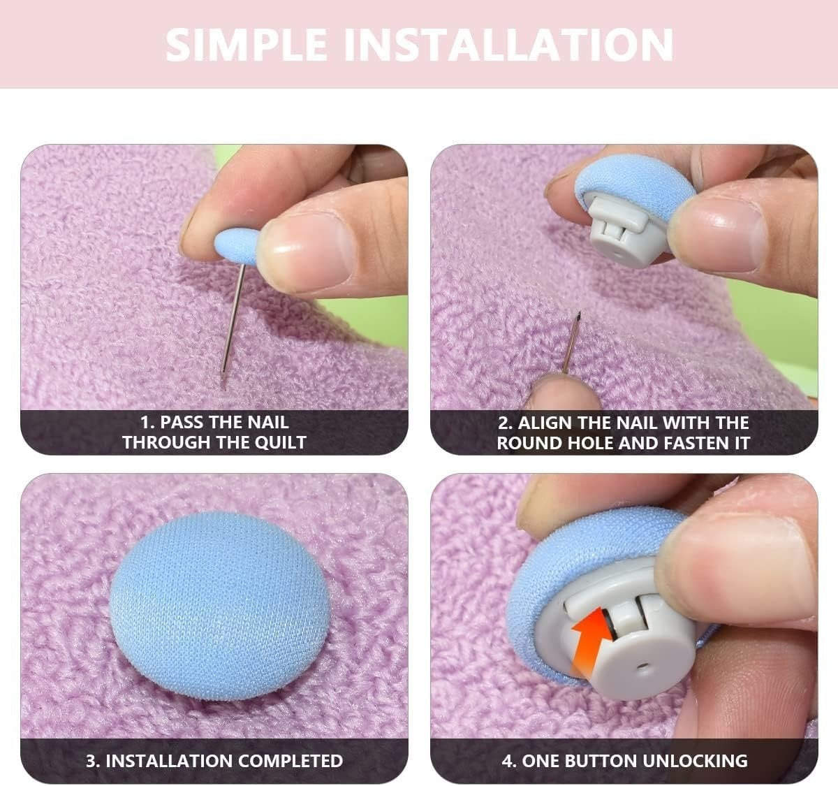 BedSheet Fixer Pins – Anti-Slip Quilt Holder pis